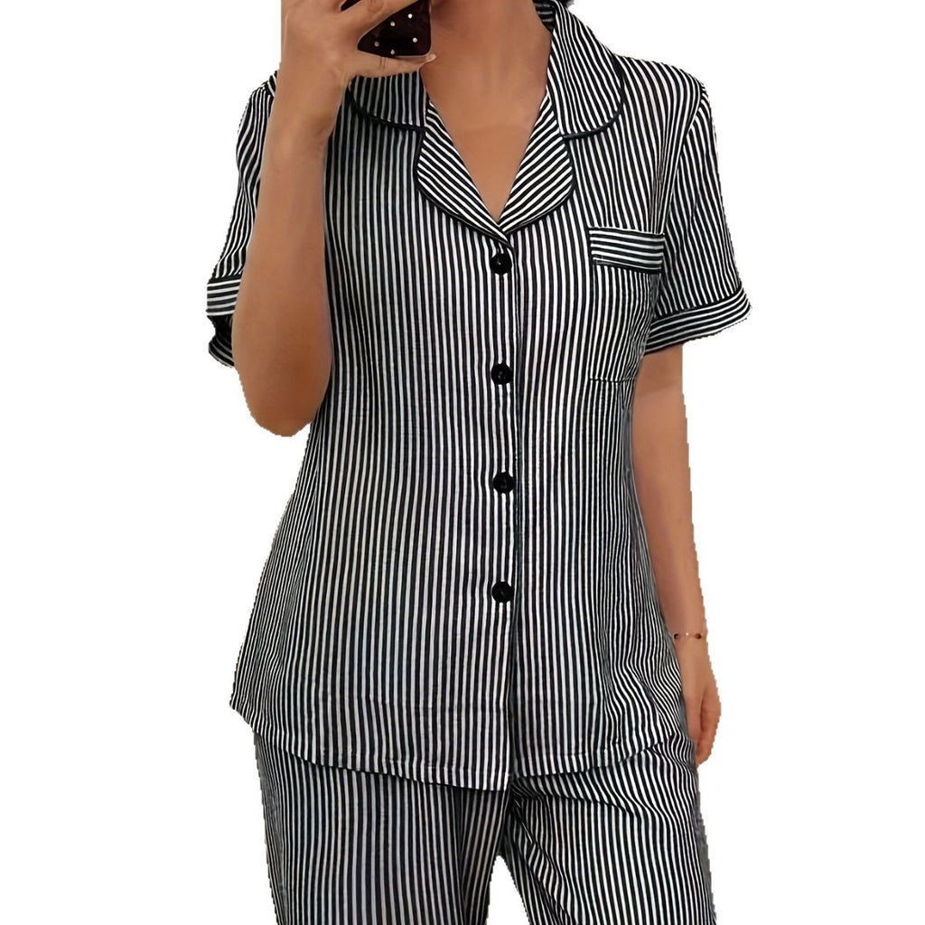 Elegant Dot Print Lace Camisole PJ Set